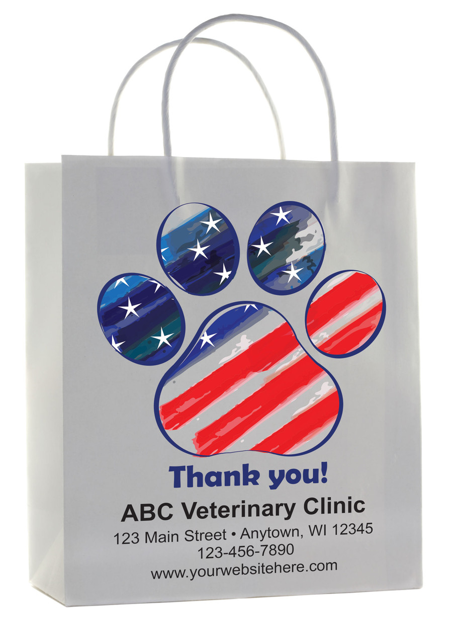 FCHSD21 - Personalized Handled Paper Bag (Multiple Imprint Colors Available)