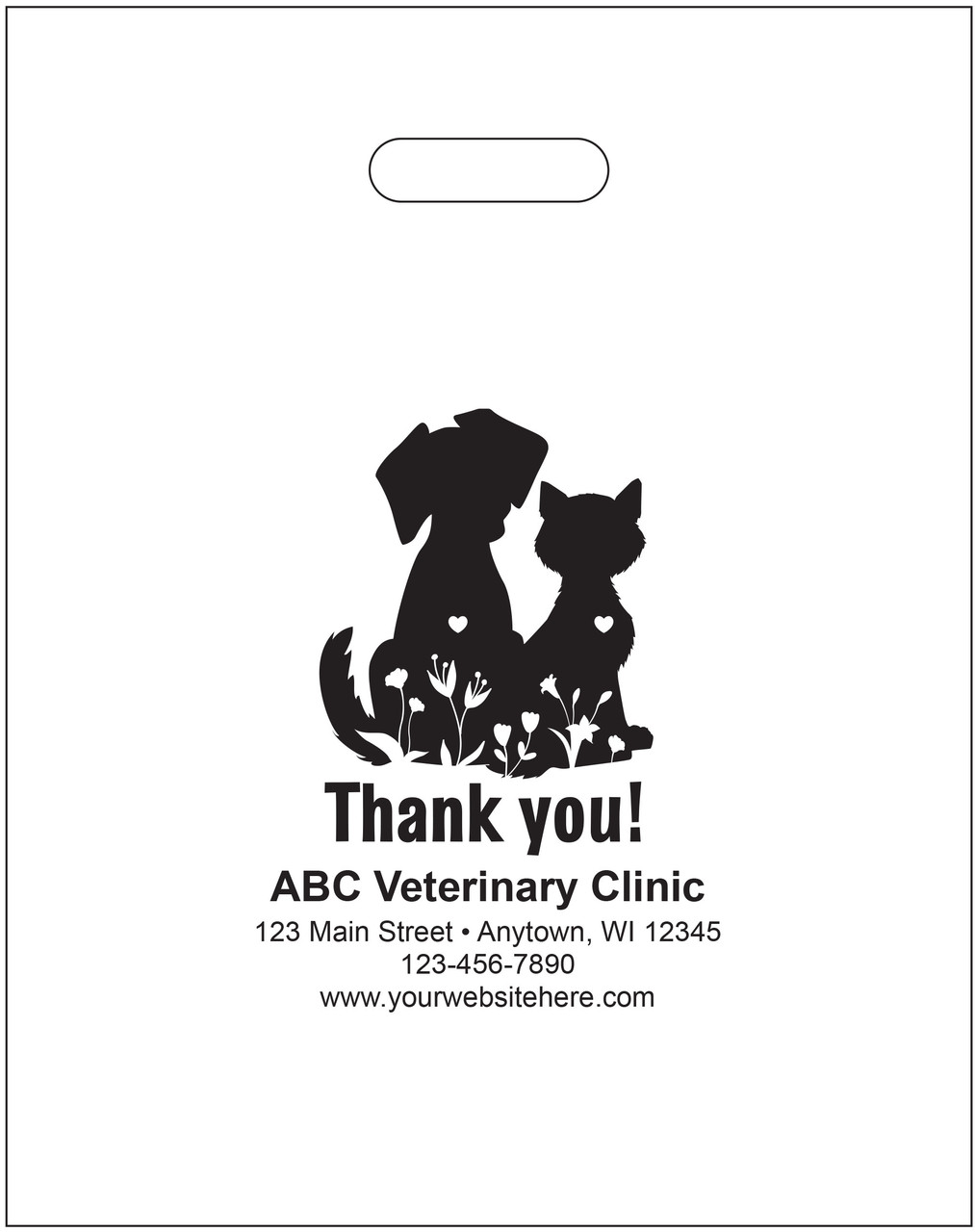 PTS59 - Personalized Plastic Tote Bag - 9 1/2" x 12" (Multiple Bag & Imprint Colors Available) (PTS59) PTS59 - Personalized Plastic Tote Bag - 9 1/2" x 12" (Multiple Bag & Imprint Colors Available) (PTS59)