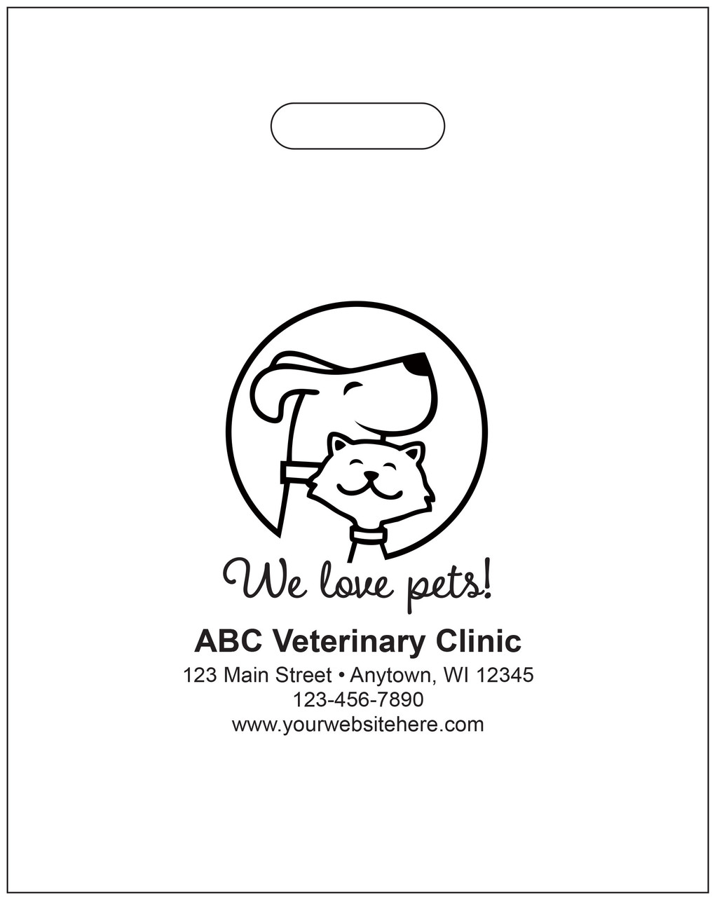 PTS70 - Personalized Plastic Tote Bag - 9 1/2" x 12" (Multiple Bag & Imprint Colors Available) (PTS70)2