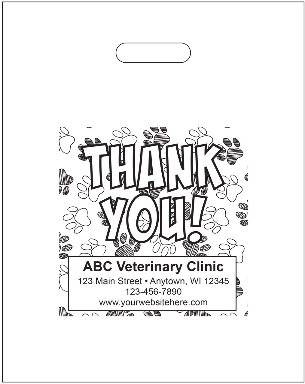 PTL64- Personalized Plastic Tote Bag - 12" x 15" (Multiple Bag & Imprint Colors Available) (PTL64)2 PTL64- Personalized Plastic Tote Bag - 12" x 15" (Multiple Bag & Imprint Colors Available) (PTL64)2