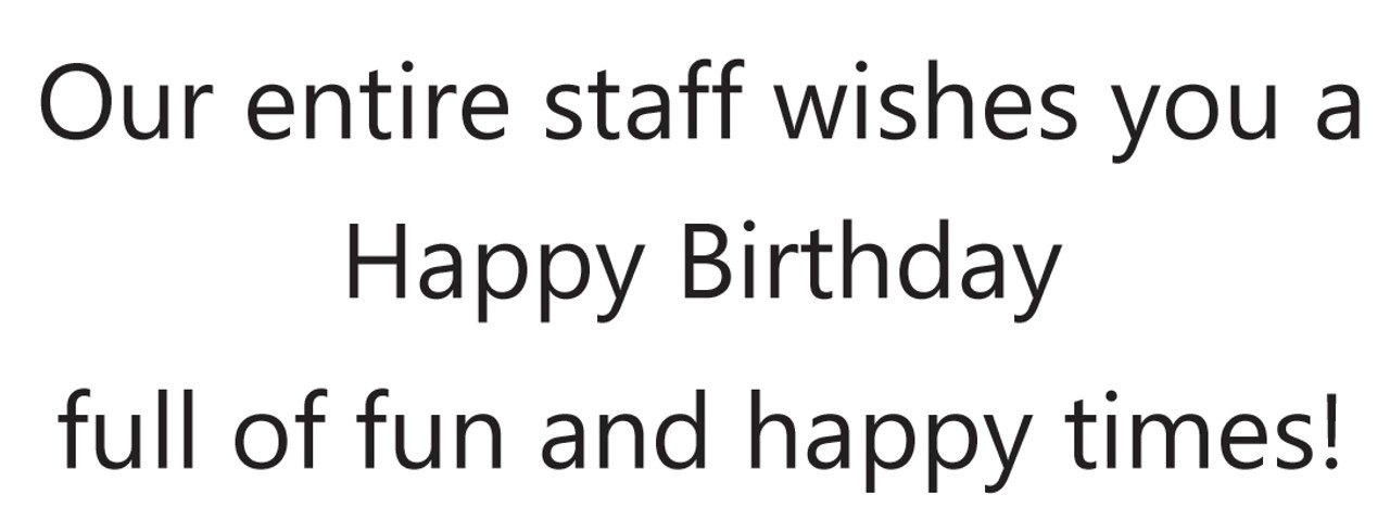 BDAY2 - Standard Message