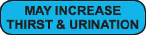 C-15 Medication Instruction Sticker - May Increase Thirst & Urination