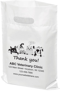 PTS16- Personalized Plastic Tote Bag - 9" x 12"