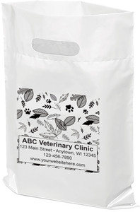 PTL26 - Personalized Plastic Tote Bag - 12" x 15"