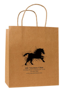 HSD32 - Personalized Handled Paper Bag (Multiple Imprint Colors Available)
