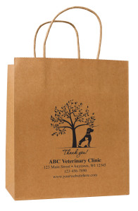 HSD45 - Personalized Handled Paper Bag (Multiple Imprint Colors Available)