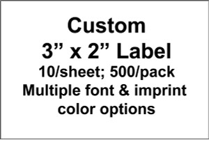C996 Custom Label 3" x 2"; 10/sheet; 500/pack (C996) C996 Custom Label 3" x 2"; 10/sheet; 500/pack (C996)