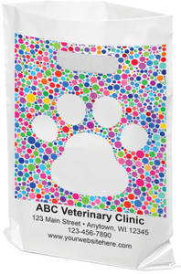 FCPTS6- Full Color Personalized Plastic Die-Cut Tote Bag