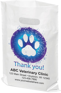 FCPTS7- Full Color Personalized Plastic Die-Cut Tote Bag FCPTS7- Full Color Personalized Plastic Die-Cut Tote Bag