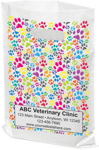 FCPTL8- Full Color Personalized Plastic Die-Cut Tote Bag