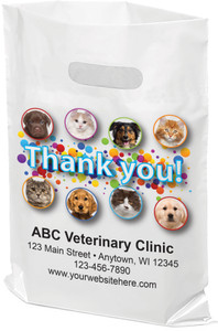 FCPTL14- Full Color Personalized Plastic Die-Cut Tote Bag