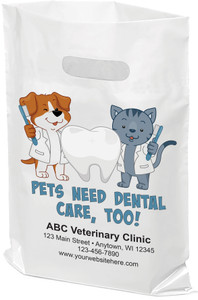 FCPTL16- Full Color Personalized Plastic Die-Cut Tote Bag