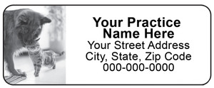 Product Details: 2 5/8" x 1" Return Address Labels, 120 per pack, Multiple Imprint colors available, One color combo per design, Main design colors cannot be changed

