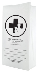 PFS49 - Personalized Flat Bottom Paper Bag (Multiple Imprint Colors Available) (PFS49)
