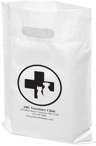 PTS49 - Personalized Plastic Tote Bag - 9 1/2" x 12" (Multiple Bag & Imprint Colors Available) (PTS49)