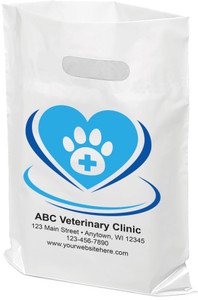 FCPTS29- Full Color Personalized Plastic Die-Cut Tote Bag