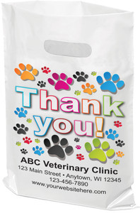 FCPTS32- Full Color Personalized Plastic Die-Cut Tote Bag