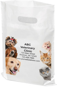 FCPTS33- Full Color Personalized Plastic Die-Cut Tote Bag