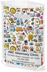 FCPTL31- Full Color Personalized Plastic Die-Cut Tote Bag