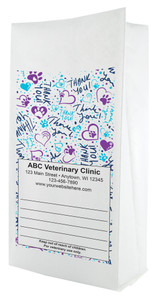 FCPFS35 - Full Color Personalized Small Flat Bottom Bag (Multiple Imprint Colors Available)