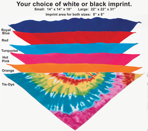BTSE12 - Small Triangle Bandana Economy (150/pk) (BTSE12) COLOR OPTIONS