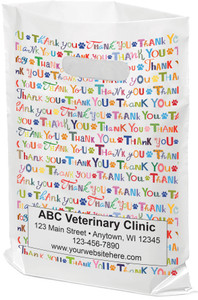 FCPTS41- Full Color Personalized Plastic Die-Cut Tote Bag