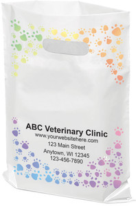 FCPTL43- Full Color Personalized Plastic Die-Cut Tote Bag