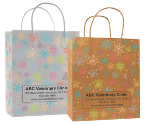 PTS51 - Personalized Plastic Tote Bag - 9 1/2 x 12 (Multiple Bag &  Imprint Colors Available)