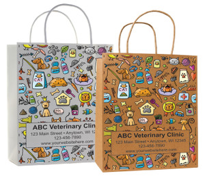 FCHSD31 - Personalized Handled Paper Bag (Multiple Imprint Colors Available)