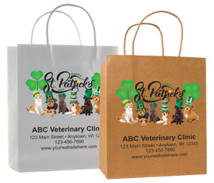 veterinary handled bag with St. Patricks day design