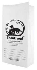 PFS60- Personalized Flat Bottom Paper Bag (Multiple Imprint Colors Available) (PFS60)