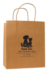 HSD59 - Personalized Handled Paper Bag (Multiple Imprint Colors Available)