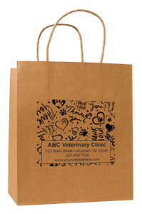 HSD61 - Personalized Handled Paper Bag (Multiple Imprint Colors Available) (HSD61)