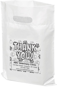 PTS64 - Personalized Plastic Tote Bag - 9 1/2" x 12" (Multiple Bag & Imprint Colors Available) (PTS64)