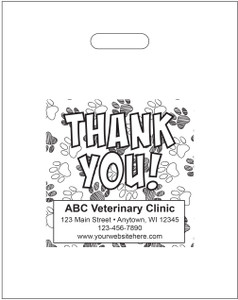 PTS64 - Personalized Plastic Tote Bag - 9 1/2" x 12" (Multiple Bag & Imprint Colors Available) (PTS64)