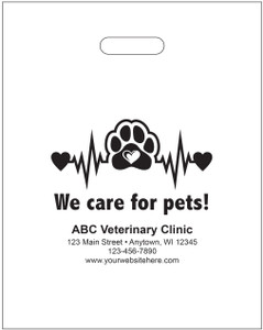 PTS66 - Personalized Plastic Tote Bag - 9 1/2" x 12" (Multiple Bag & Imprint Colors Available) (PTS66)2