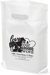 PTS69 - Personalized Plastic Tote Bag - 9 1/2" x 12" (Multiple Bag & Imprint Colors Available) (PTS69)