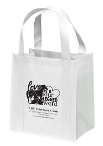NWS69 - Personalized Non-Woven Tote Bag - 12W x 8 x 13H (Multiple Bag & Imprint Colors Available) (NWS69)