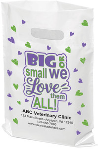 FCPTS51- Full Color Personalized Plastic Die-Cut Tote Bag (Multiple Imprint Colors Available) (FCPTS51)