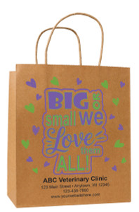 FCHSD51 - Personalized Handled Paper Bag (Multiple Imprint Colors Available) (FCHSD51) kraft