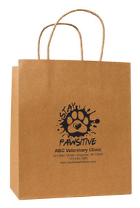 HSD68 - Personalized Handled Paper Bag (Multiple Imprint Colors Available) (HSD68)kraft