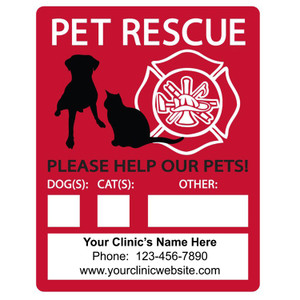 PRD1 Pet Rescue Decals (Multiple Imprint Colors Available)