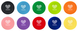 Heart-shaped paw print artwork above "It's for pets!" text with custom veterinary clinic information on a personalized silicone flier.

