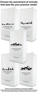 Select an animal small flat bottom pharmacy bags.