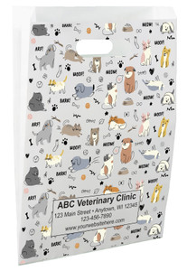 FCPHL55- Full Color Personalized Paper Die-Cut Bag (Multiple Imprint Color Available)