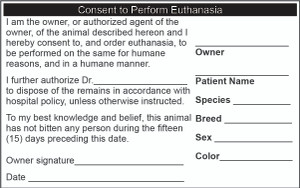 E-2: Euthanasia Consent Label