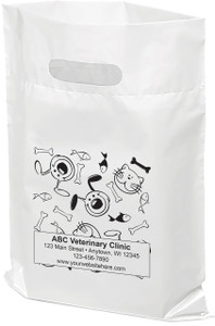 PTS8 - Personalized Plastic Tote Bag - 9" x 12"
