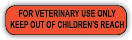 B-2 Medication Instruction Sticker - For Veterinary Use Only