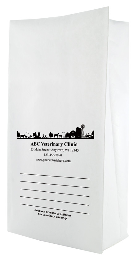 PFS38 - Personalized Flat Bottom Paper Bag (Multiple Imprint Colors Available)