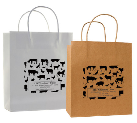 HSD37 - Personalized Handled Paper Bag (Multiple Imprint Colors Available)